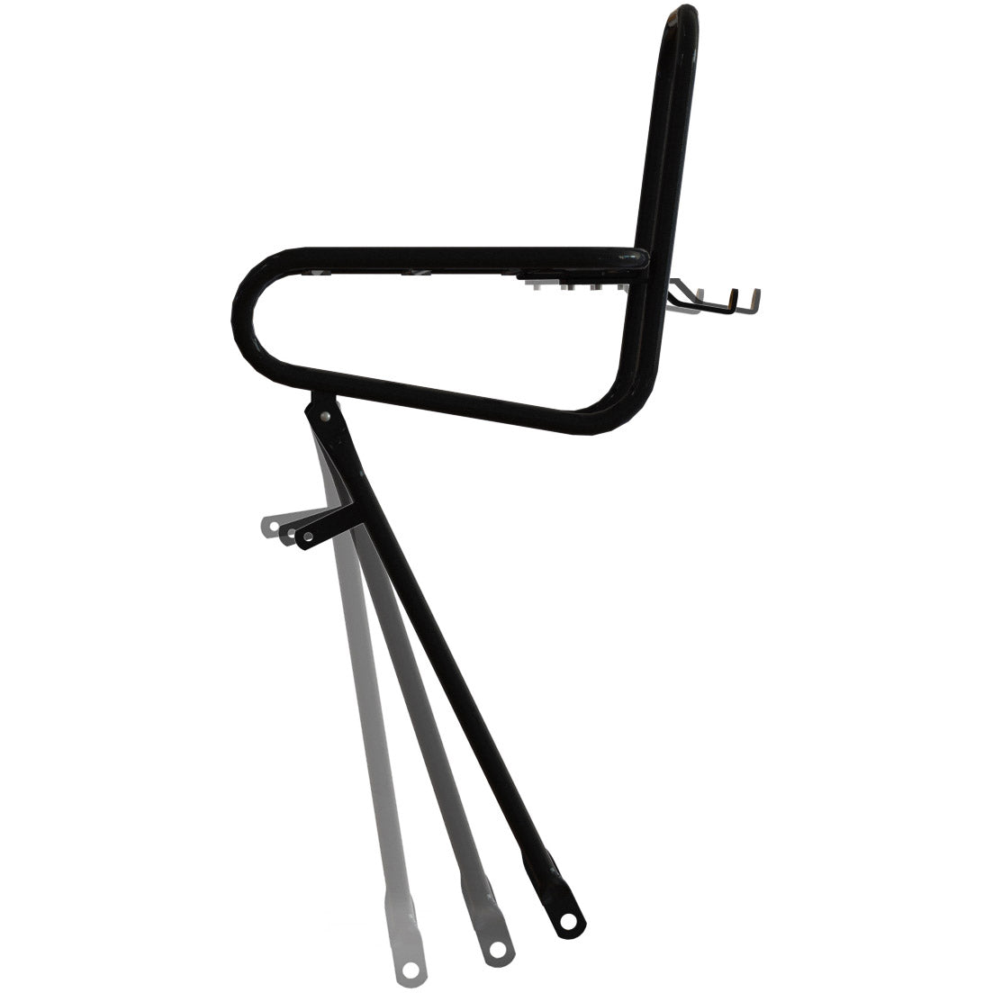 Front carrier Steco Smooth Black 25cm