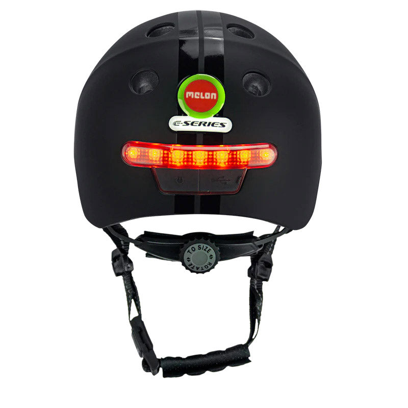Melonska čelada z osvetlitvijo e-serije Black Ice M-l