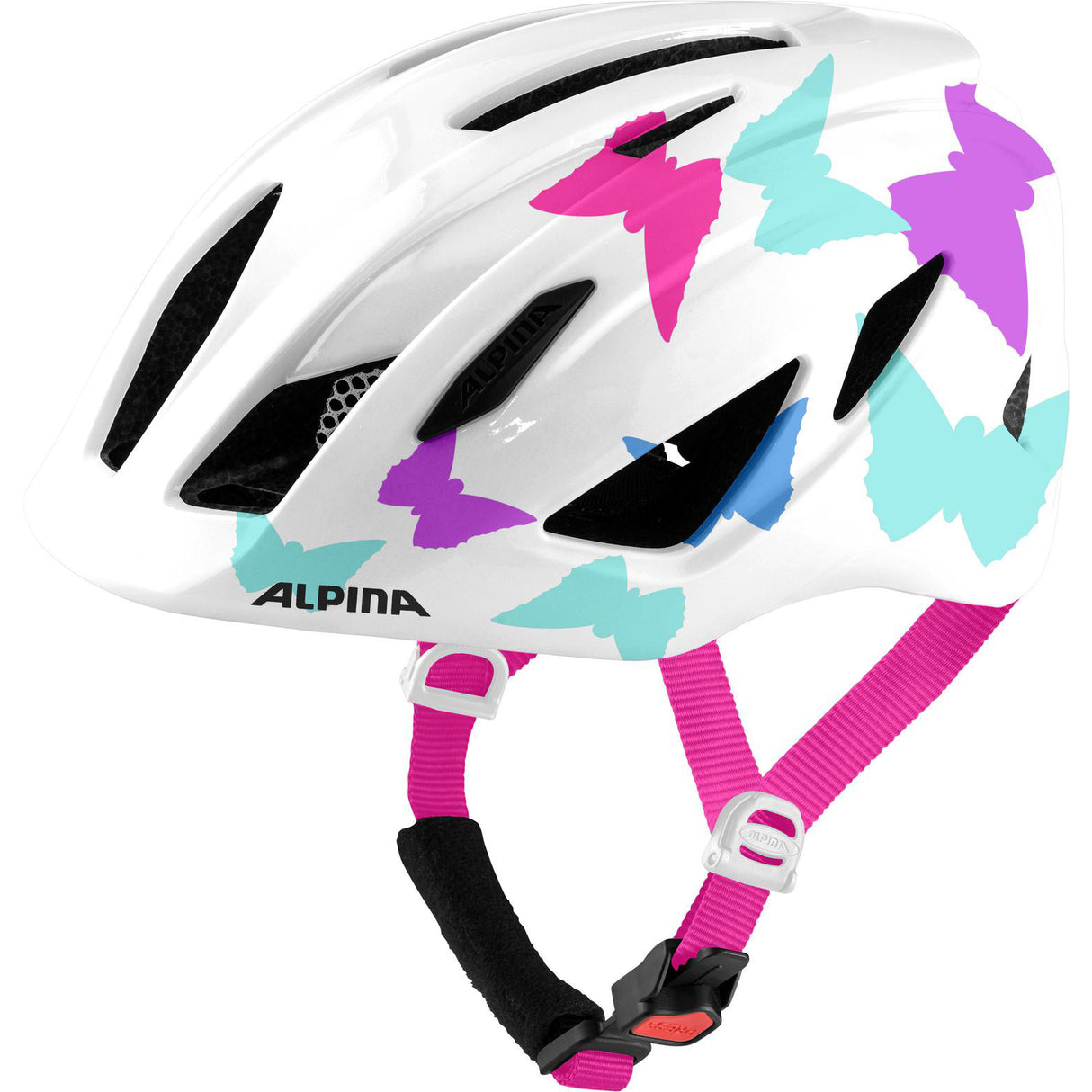Olympic Sportswear Sports Kinderhelm Pico PearlWHite Butterflies 50-55