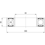 Marwi Union Kogellager CB-075 6001 2RS 12x28X8