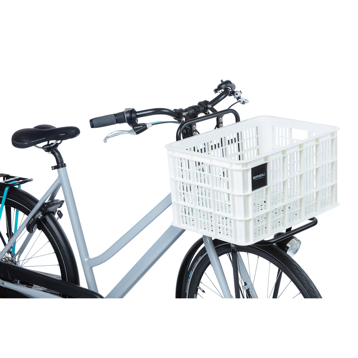 Basil Fietskrat L - Large - 40 liters - White