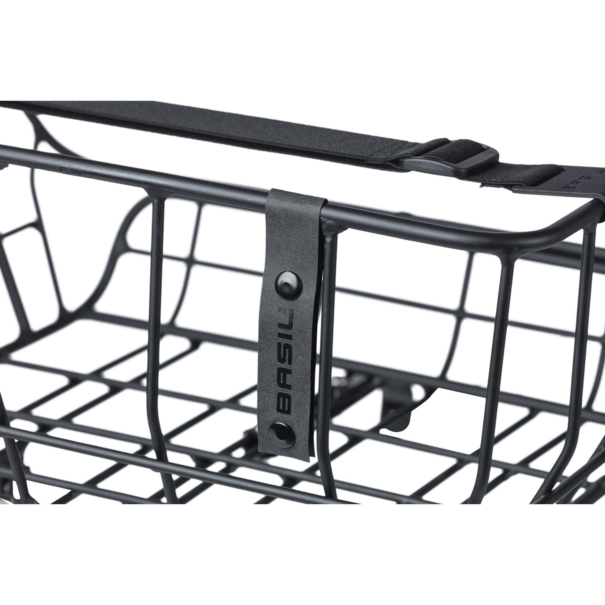 Basil Portland - Bicycle basket - First - Matt Black