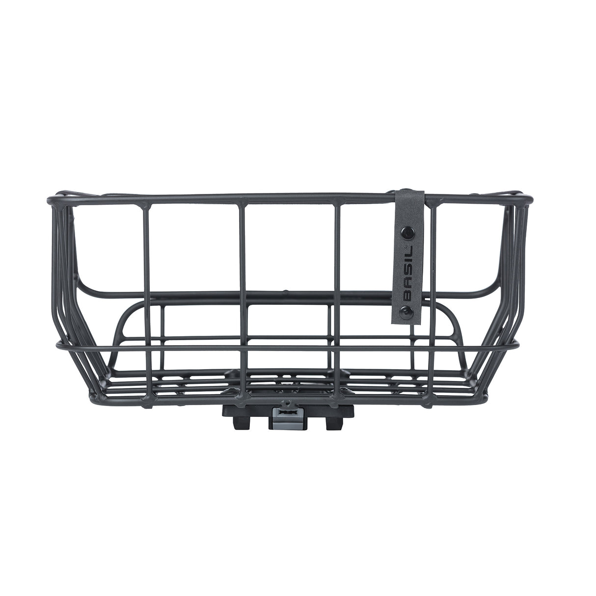Basil Portland - Bicycle basket Mik - On the back - Mat black