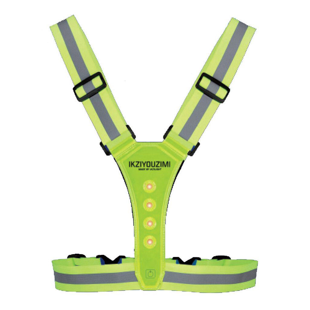 Ikzilight reflection sport and safety vest with LED one size