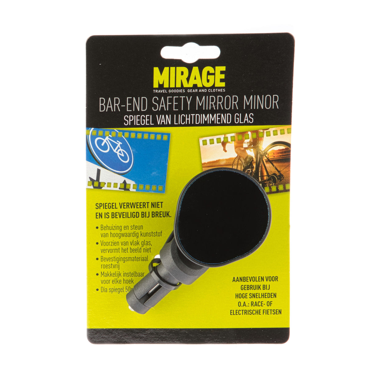Mirage Mirror med plug mindre bar-end venstre højre sort