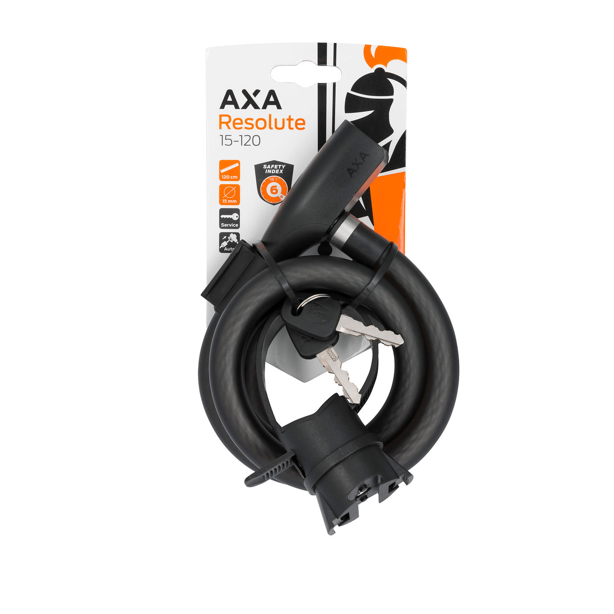 Slot Axa cable lock Resolute 120 cm - Ø15mm
