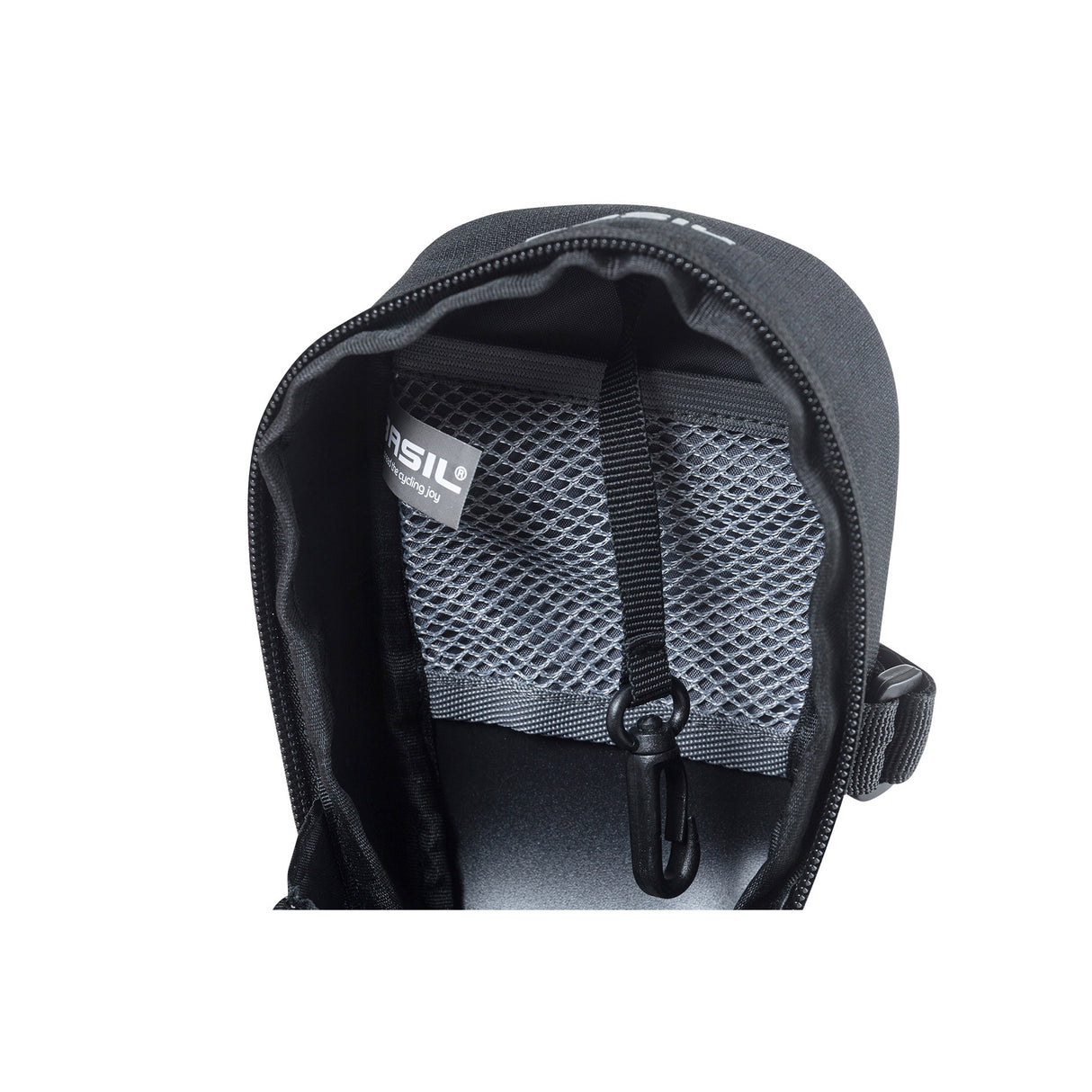 Basil Mada saddle bag - Compact, Black, 1L, Velcro, Bicycle Accessory