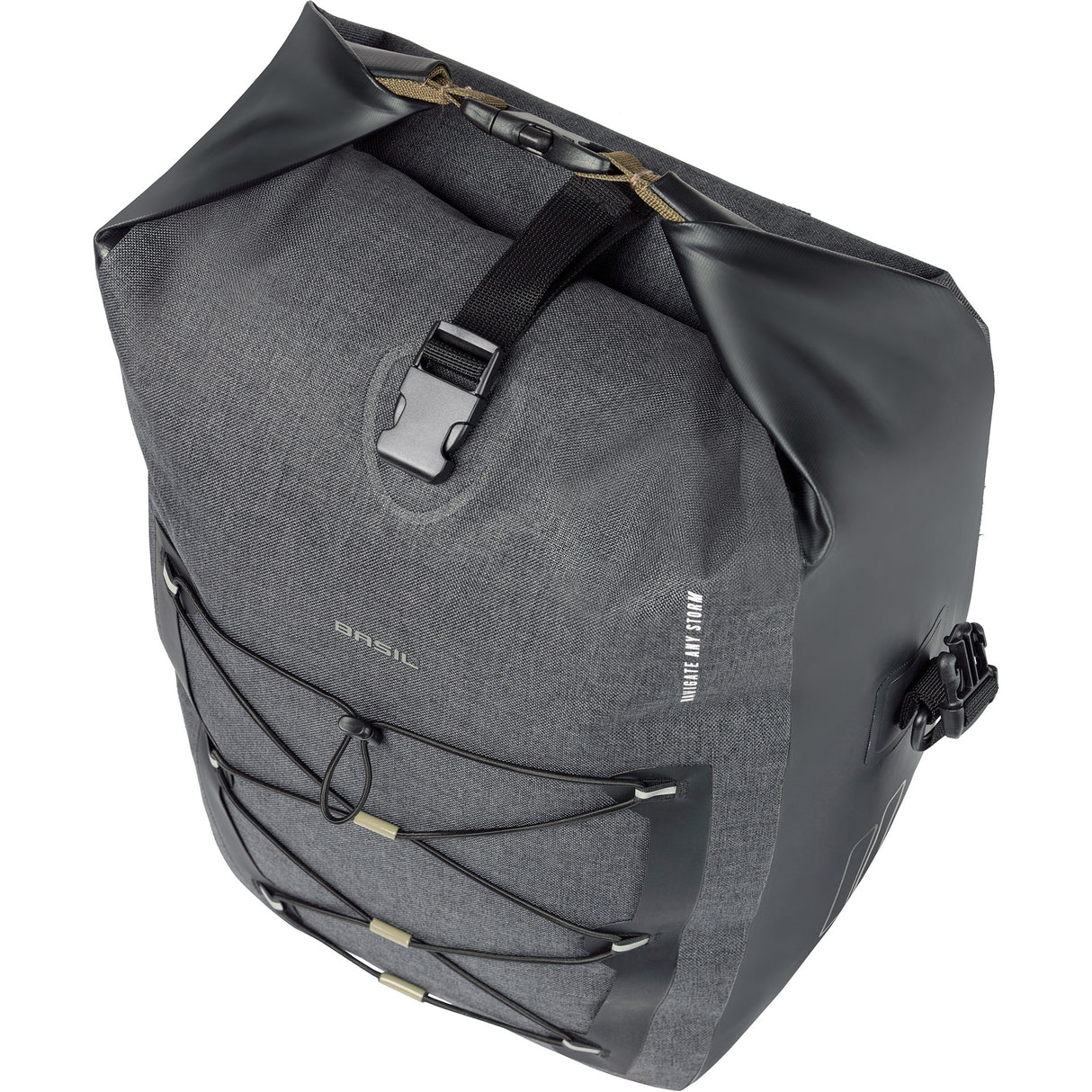 Basil Navigator Storm Fietstas L - Sporty and Functional Single Bicycle Bag - Waterproof - Black