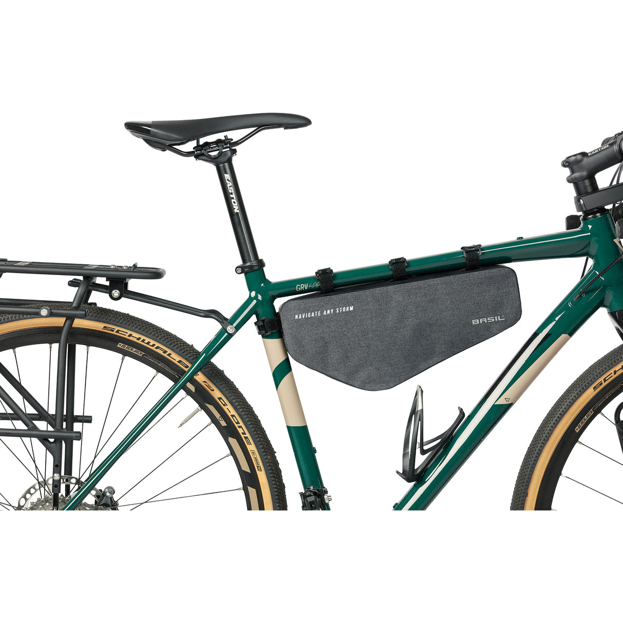 Basil Navigator Storm Frametas - vandtæt cykelpose - unisex - sort