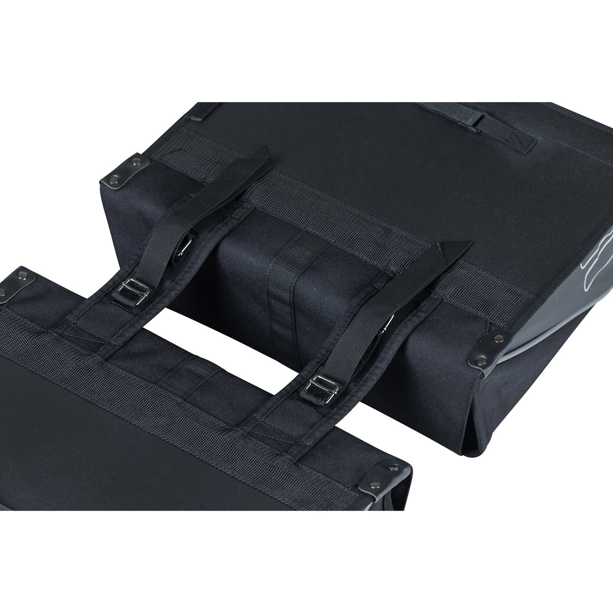 Basilikum dobbelt cykelpose, sort sort, vand -repellent, 35L