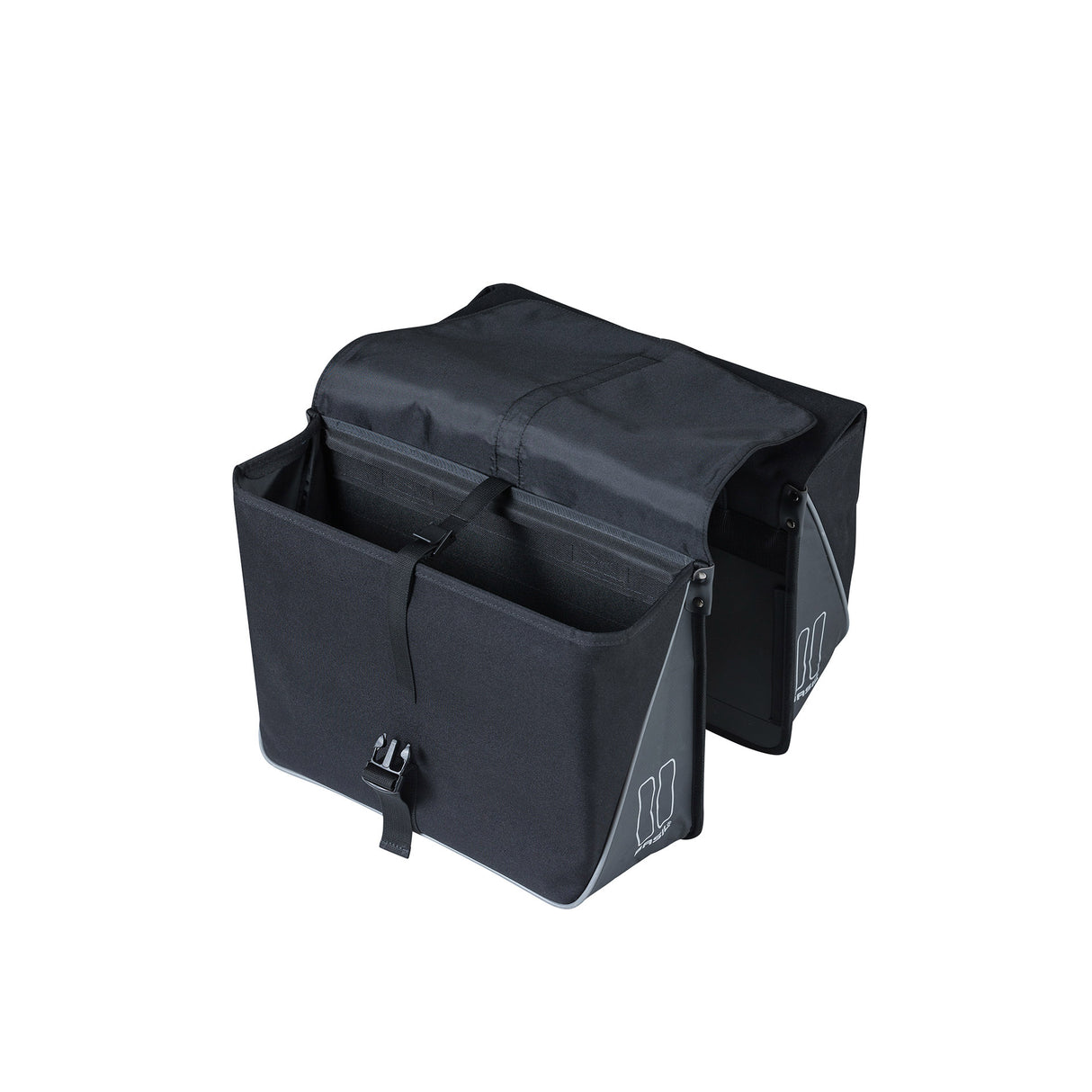 Basilikum dobbelt cykelpose, sort sort, vand -repellent, 35L