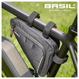 Basilsportdesign Frametas M - Sort cykelpose - 1,7L - Vand -Repellent - Velcro montering
