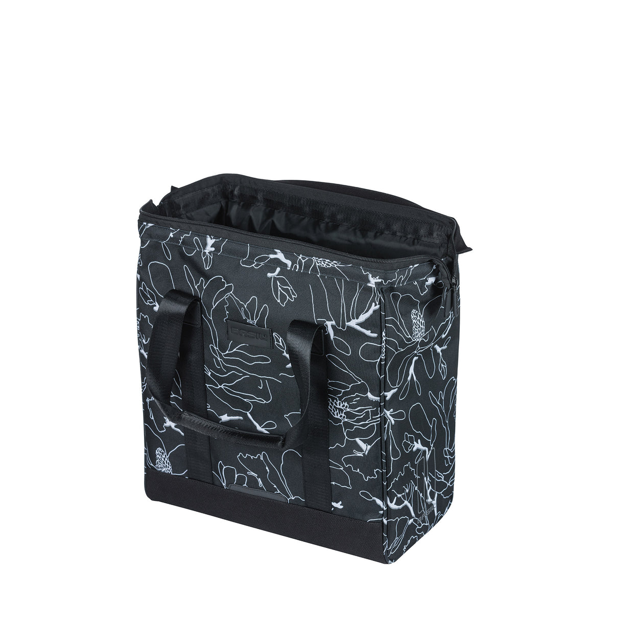 Basil Grand Flower Fietshopper - Sort vand -Dispst -taske med bærbar boks - 23L