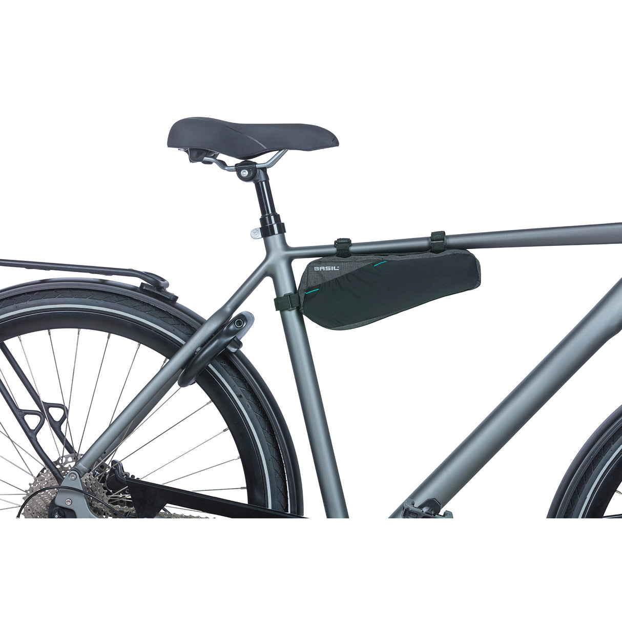 Basil Discovery 365D Frametas M - Sac à vélo sportif compact pour vélo pour femmes pour hommes - 1,8 L - mêlée noire