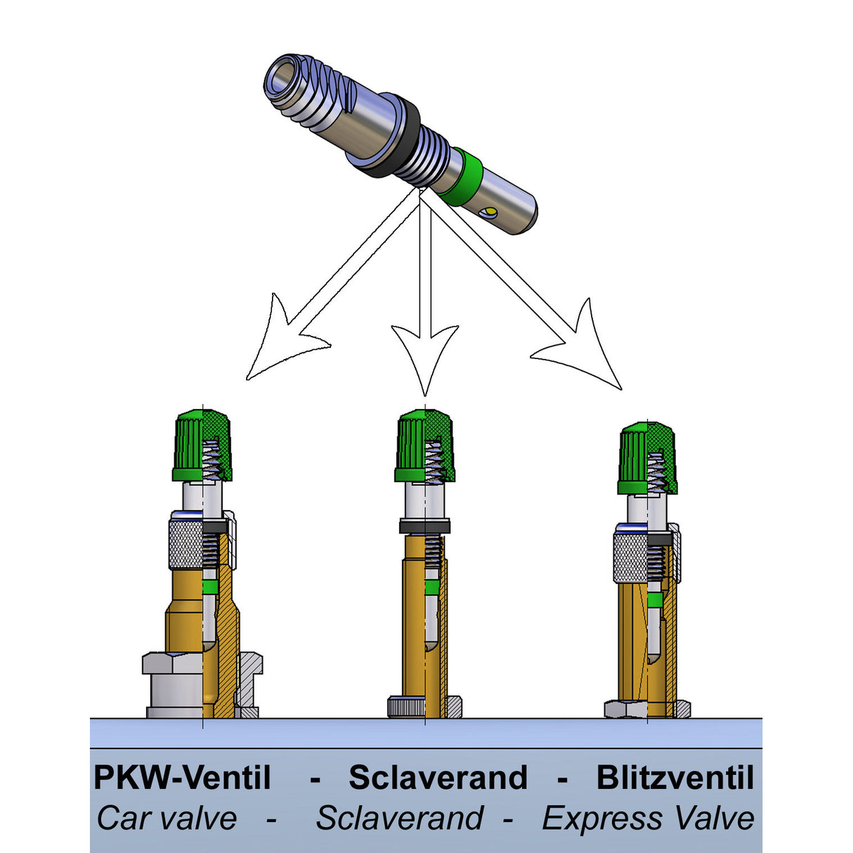 White Label Binnen Valve DV HV | Valiel | DV HV | Aluminium