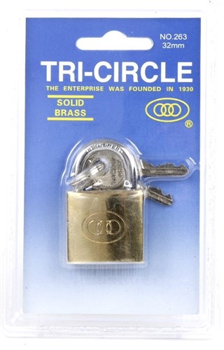 Rematiptop Tri Circle padlock 30mm