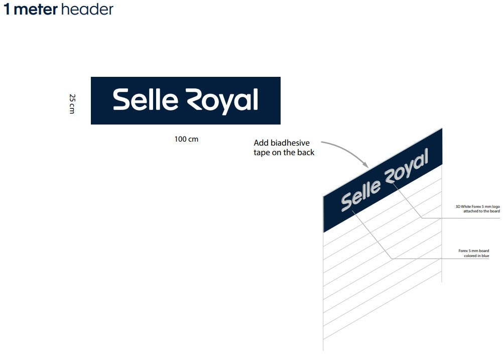 Selle Royal shelf board 1 meter with logo