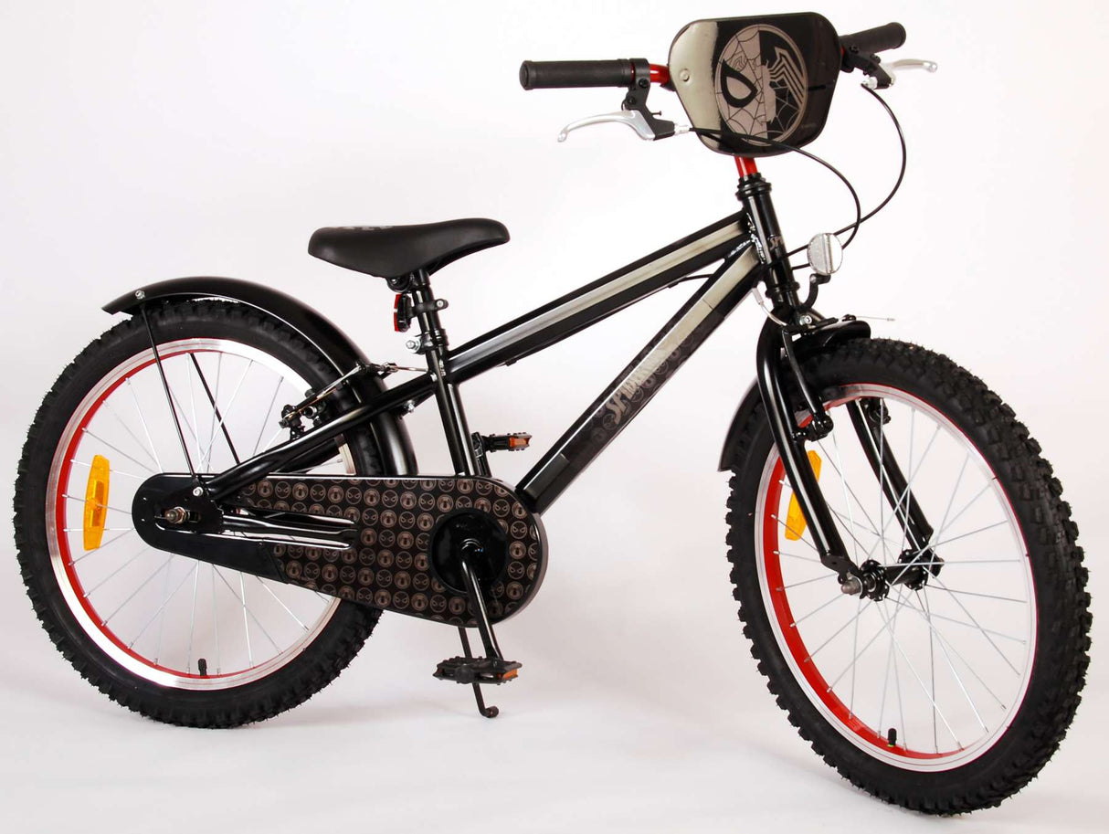 Spider -Man - Barncykel - pojkar - 20 tum - matt svart - 2 handbromsar