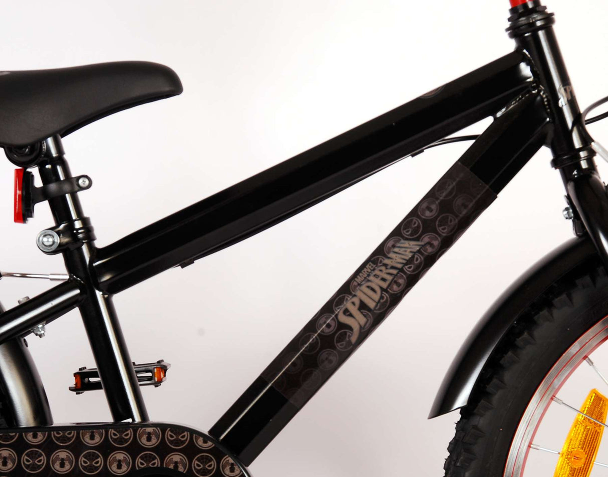Spider -Man - Barncykel - pojkar - 20 tum - matt svart - 2 handbromsar