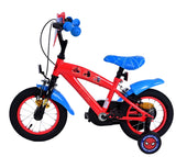 Ultimate Spider -Man børnecykel - drenge - 12 tommer - blå rød - to håndbremser