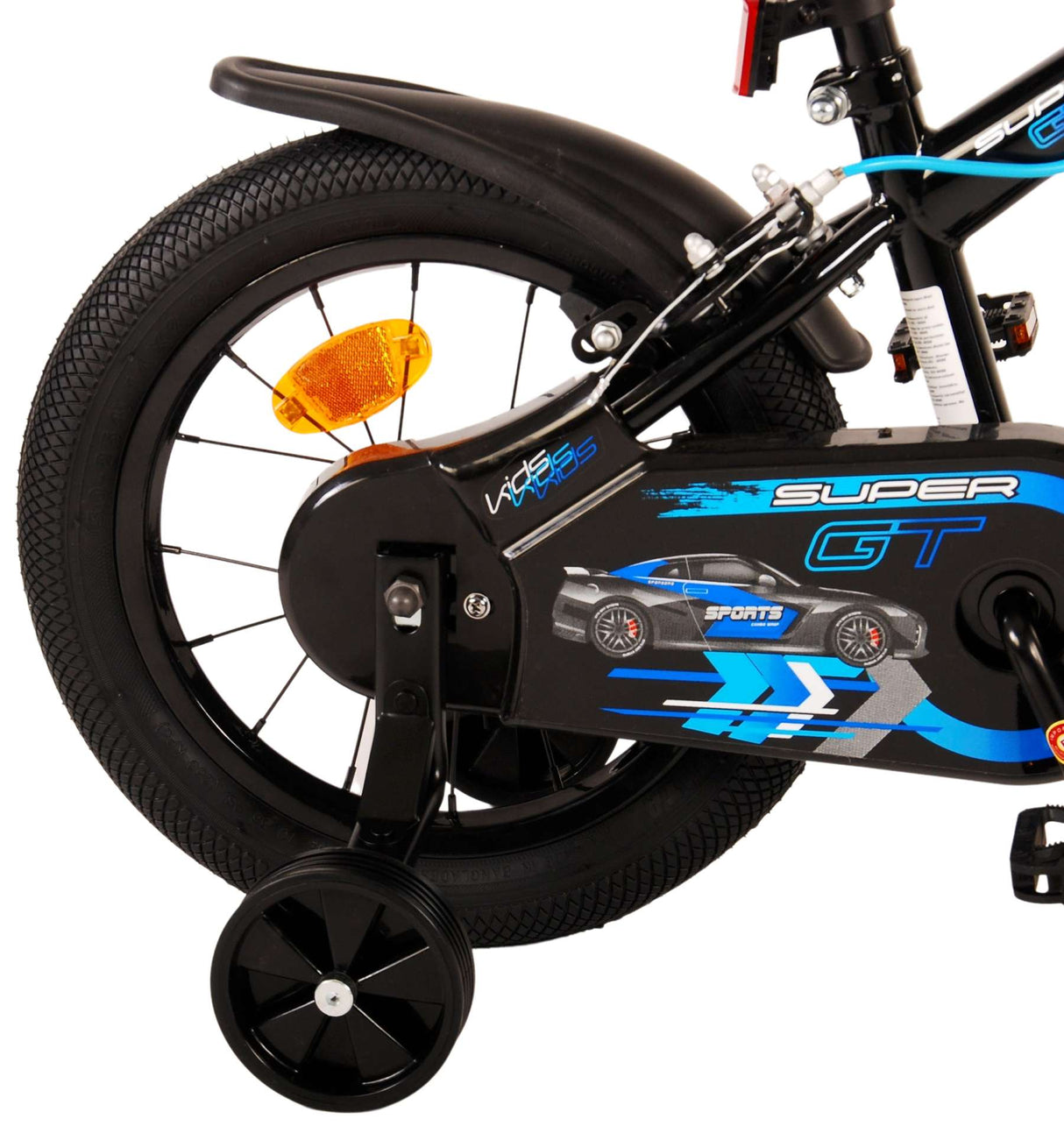 Volare Super GT Børnecykel - Drenge - 14 tommer - Blå - To håndbremser