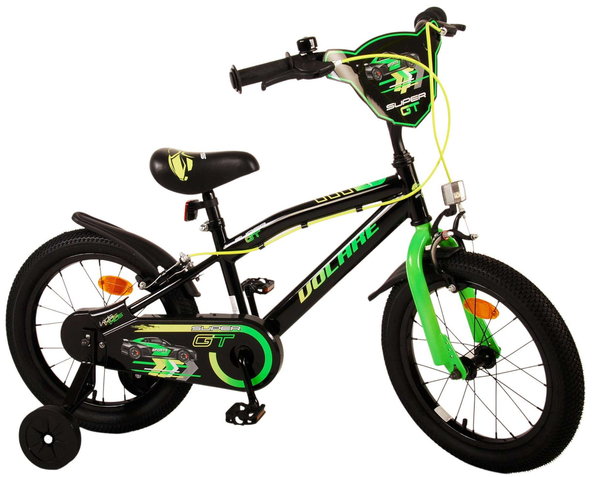 Volare Super GT Children's Bicycle - Pojkar - 16 tum - Grönt - Två handbromsar