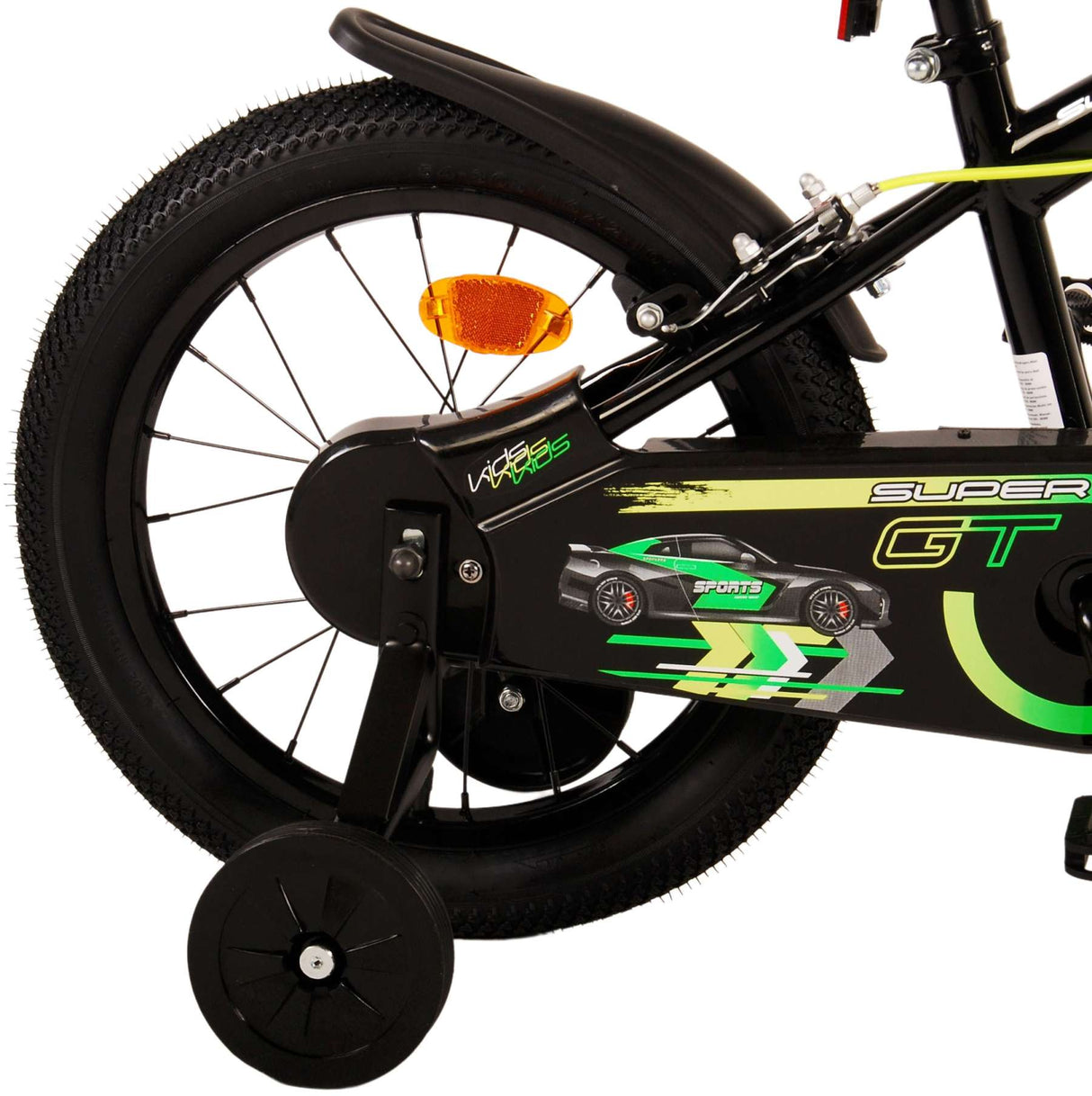 Volare Super GT Children's Bicycle - Pojkar - 16 tum - Grönt - Två handbromsar