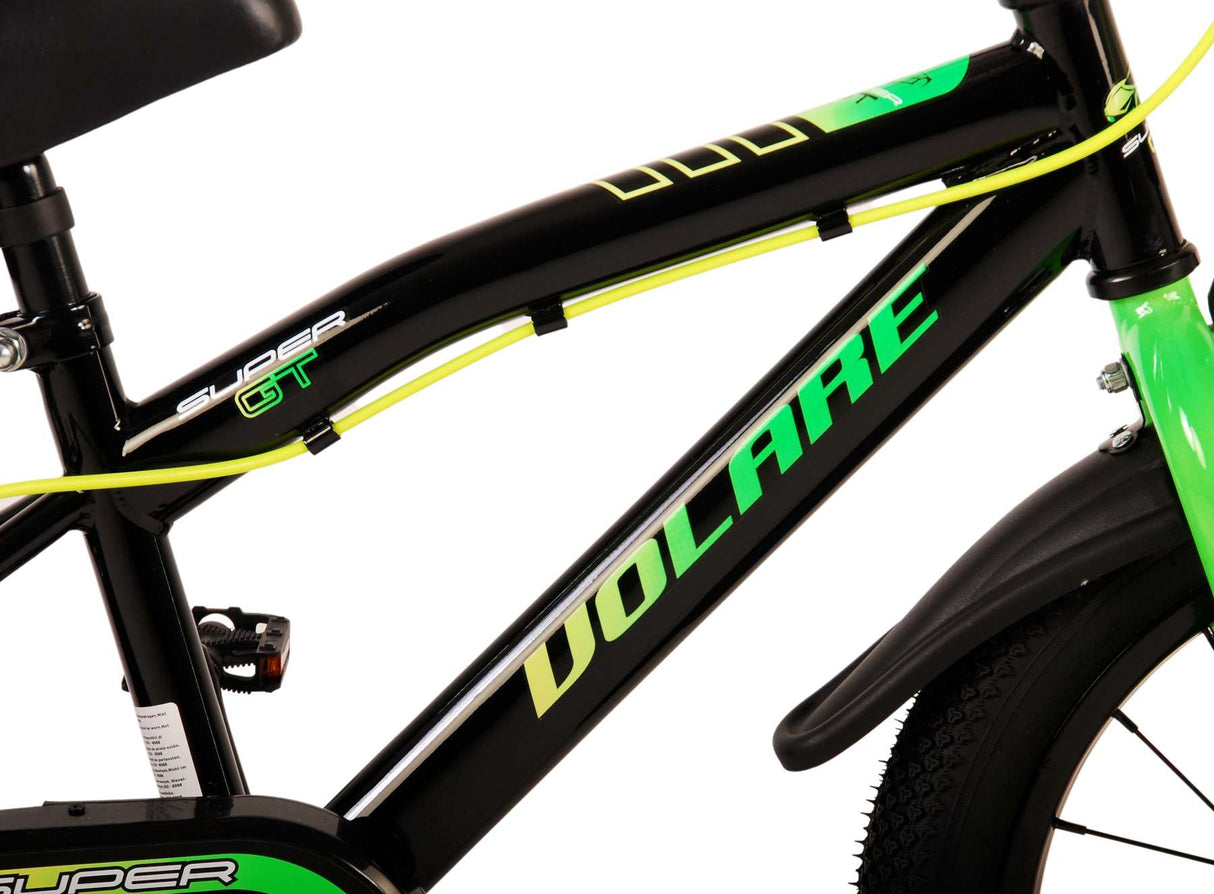Volare Super GT Children's Bicycle - Pojkar - 16 tum - Grönt - Två handbromsar