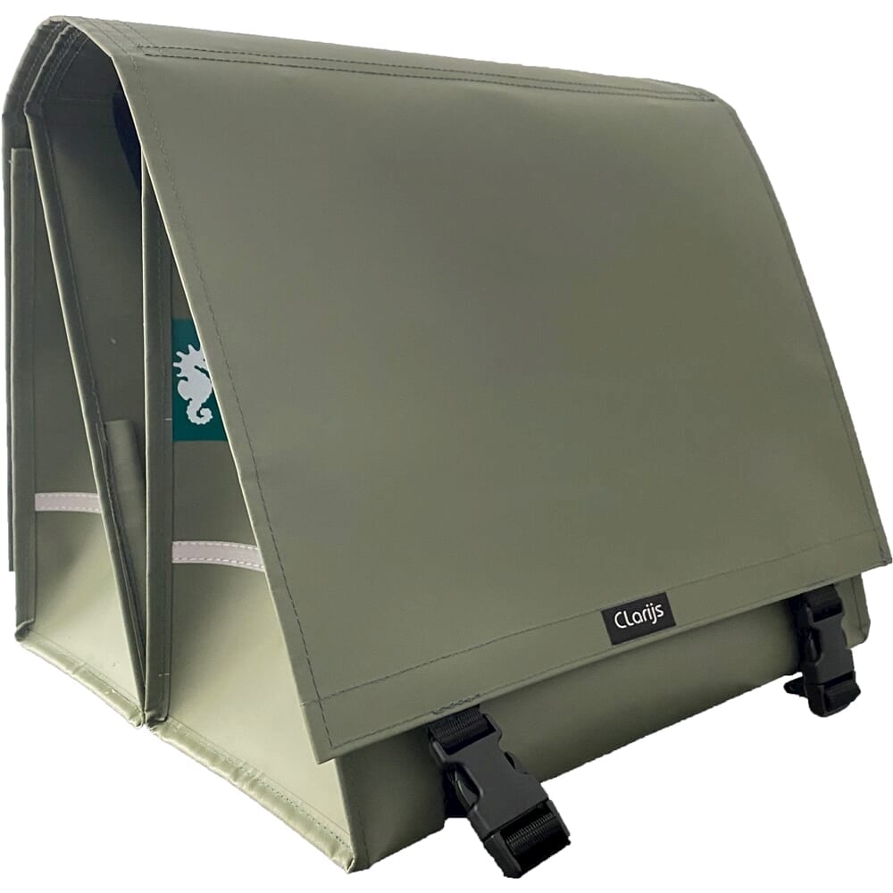 Clarijs Bicycle Bag Double XL PVC 46L s výklenkem Matt Olive