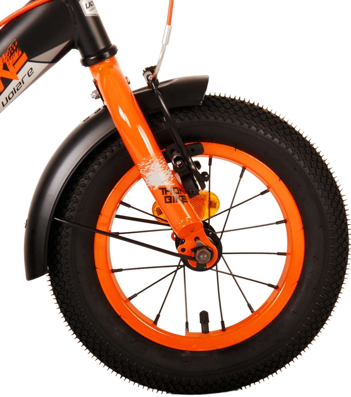 Volare Thombike Children's Bike - Drenge - 12 tommer - Black Orange - To håndbremser