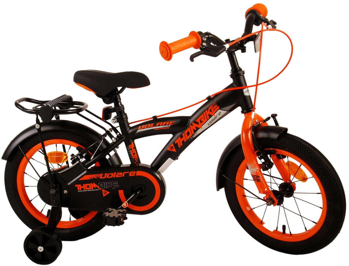 Volare Thombike Dziecięcy chłopcy z 2 -calowym czarnym pomarańczowym hamulcem ręcznym