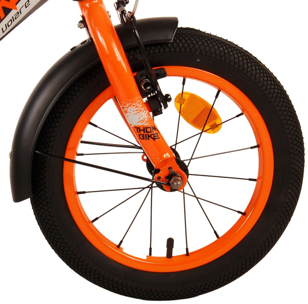 Volare Thombike Dziecięcy chłopcy z 2 -calowym czarnym pomarańczowym hamulcem ręcznym