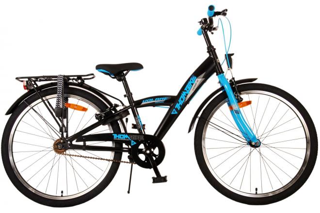 Volare thbike per bambini per bambini ragazzi blu nera da 24 pollici freni a due mani