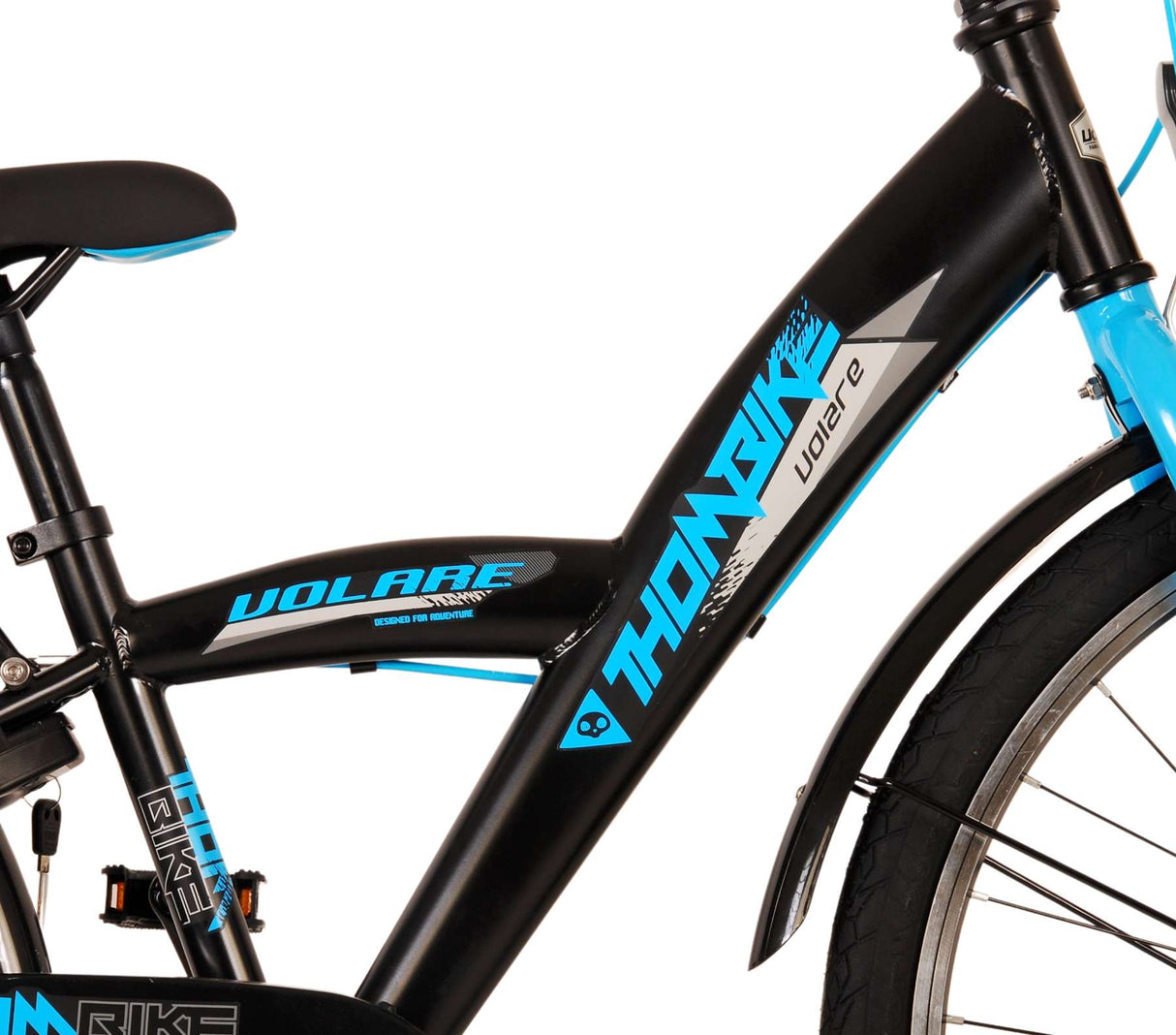 Volare thbike per bambini per bambini ragazzi blu nera da 24 pollici freni a due mani