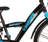Volare thbike per bambini per bambini ragazzi blu nera da 24 pollici freni a due mani