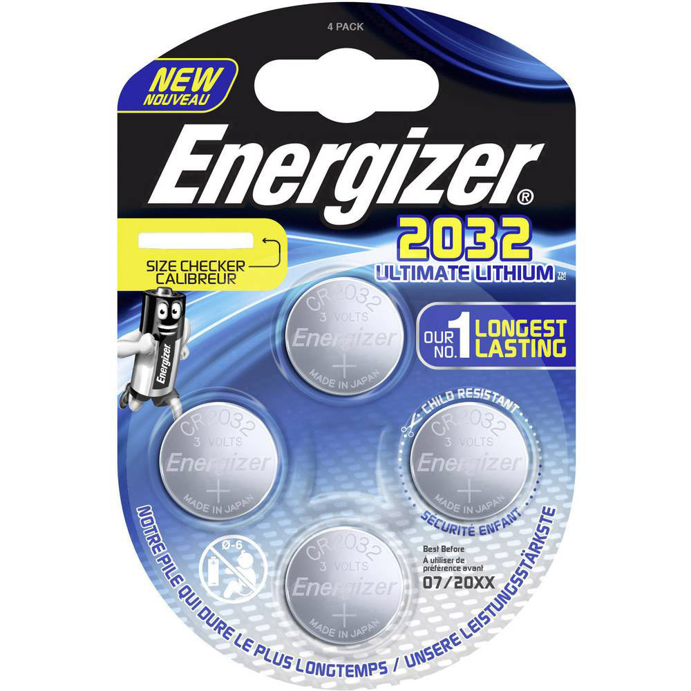 Enerdis Ultimate Lithium 3V button cell batteries (CR2032) 4 pieces