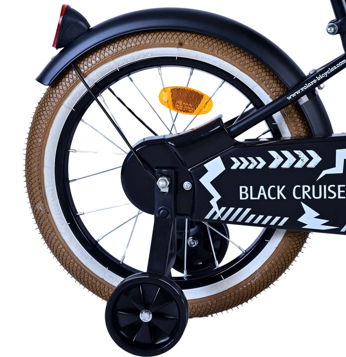 Volare Black Cruiser Kinderbike - Jungen - 16 Zoll - schwarz