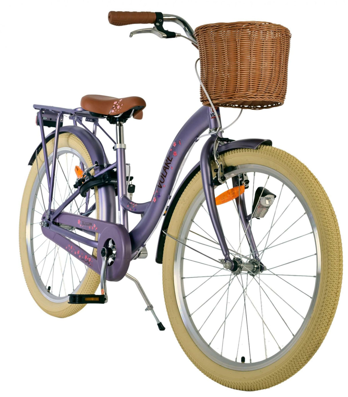 Volare Blossom Children's Bicycle - Girls - 24 pouces - Purple - deux freins à main