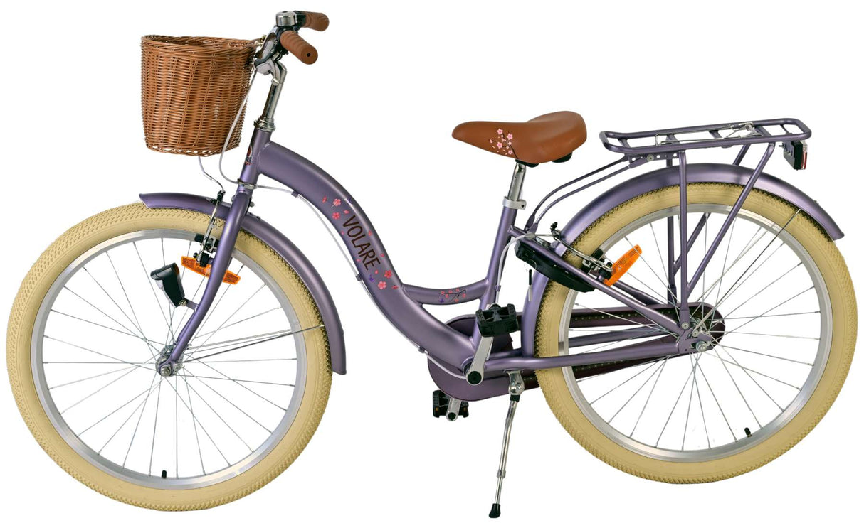 Volare Blossom Children's Bicycle - Girls - 24 pouces - Purple - deux freins à main