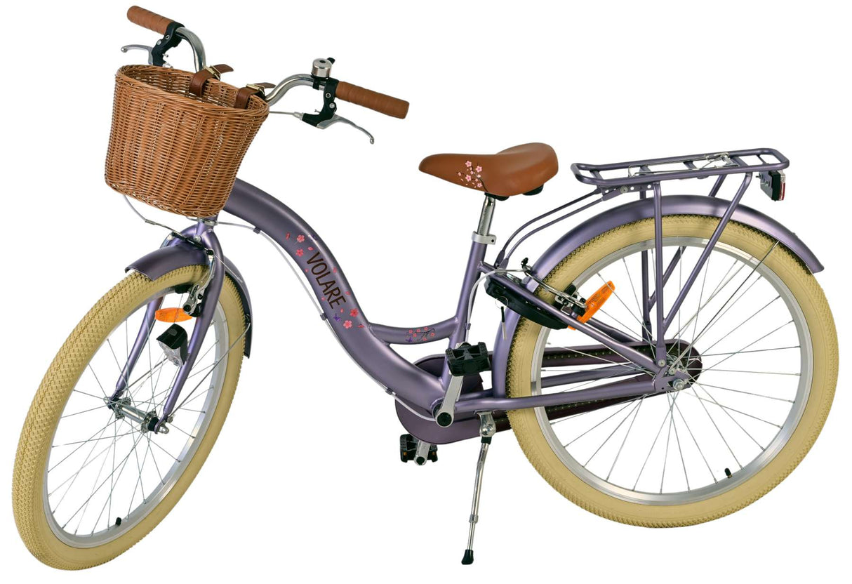 Volare Blossom Children's Bicycle - Girls - 24 pouces - Purple - deux freins à main