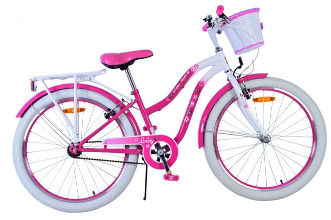 Volore léiwe Kanner Velo - Meedercher - 24 Zoll - Zwee Handbremsen