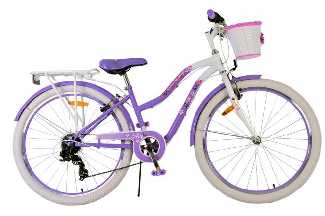 Volare Lovely Children's Rower - Dziewczyny - 26 cali - fioletowy - 7 prędkości
