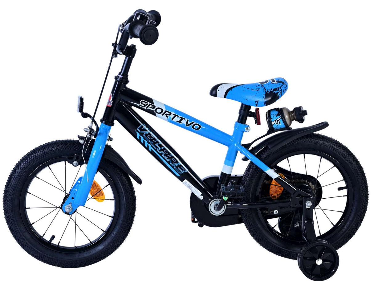 Volare Sportivo Children's Bicycle - Pojkar - 14 tum - Blue Black