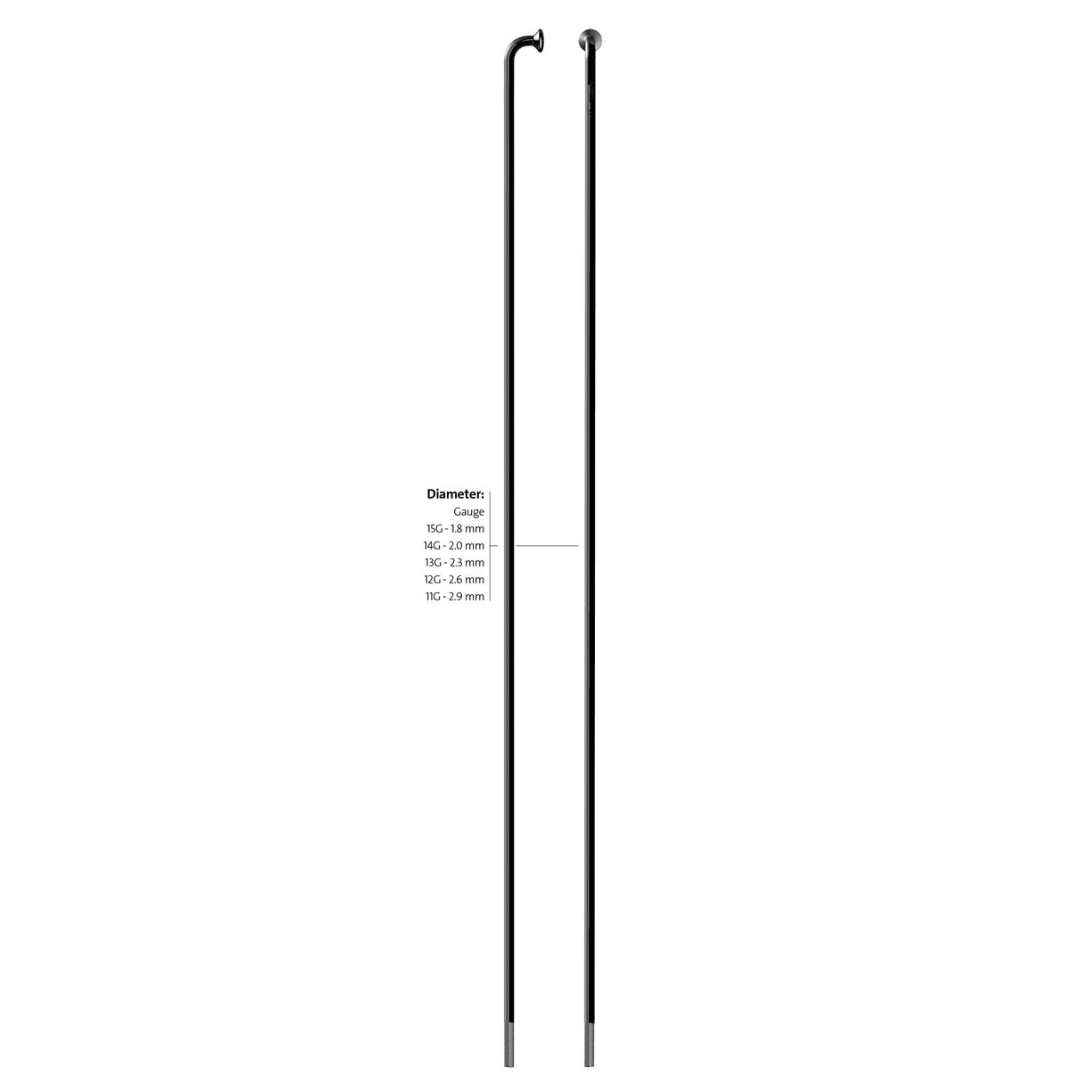SPAKEN 284-13 SAPIM LEADER Ø2.33 mm FG 2,6 - Črno nerjavno jeklo (100 kosov)