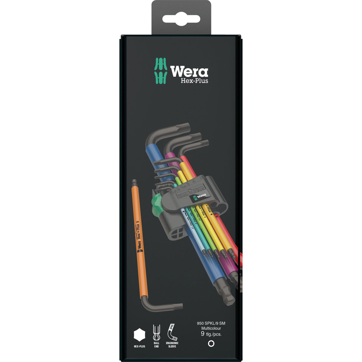 Wera ZUUSS SET 950 9 HEX-PLUS MULICOLOUR 1 SB