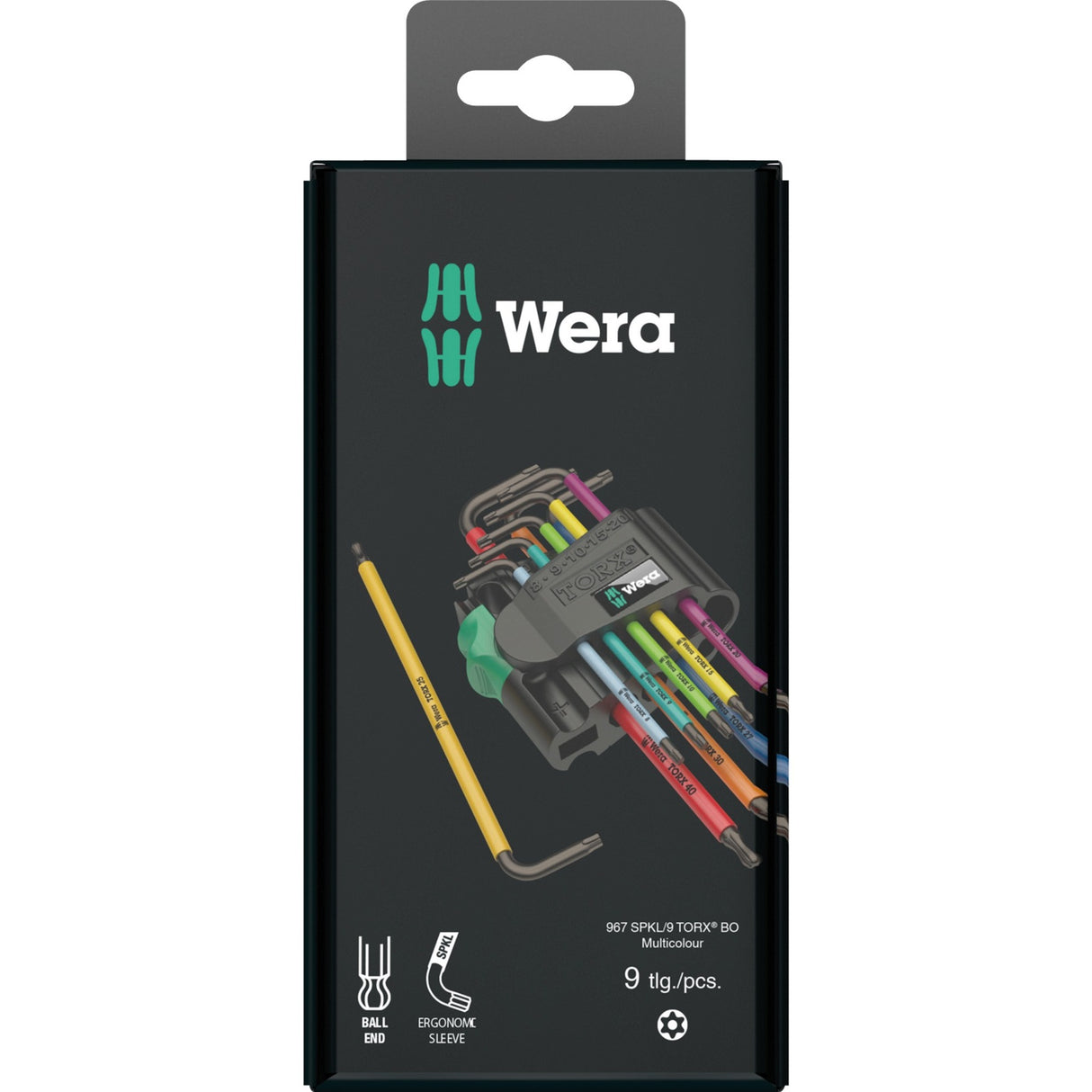 Wera Zuss Schlësselen setzen Torx 967 9 TX BO Multicoloour 1 sb