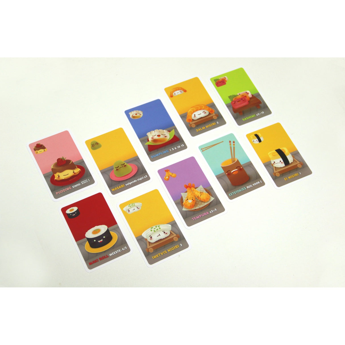 Hvite nisser spill sushi go