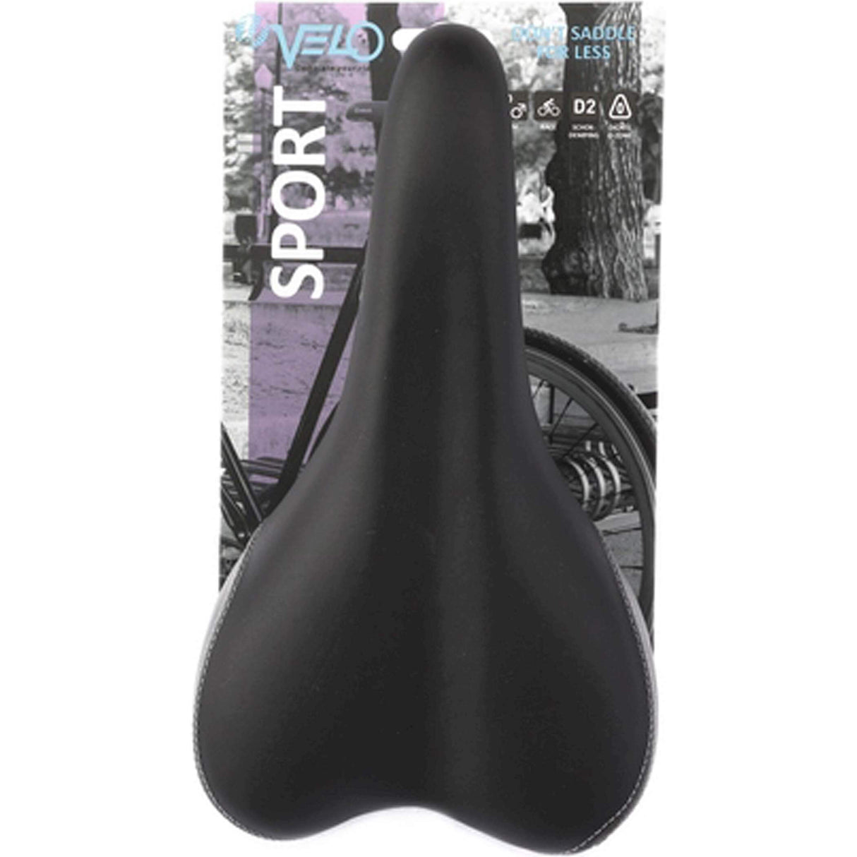 Velo Saddle Plush Sport VL-3011 Černá šedá