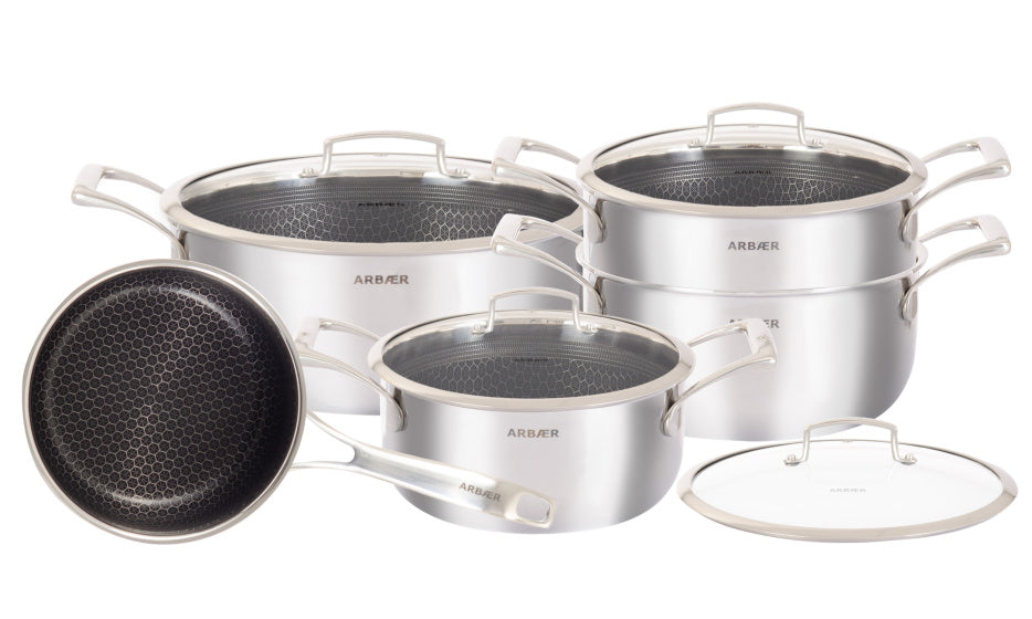 ARBAER 9-SECE PAN SET Induction s voštinovými anti-stick povlak