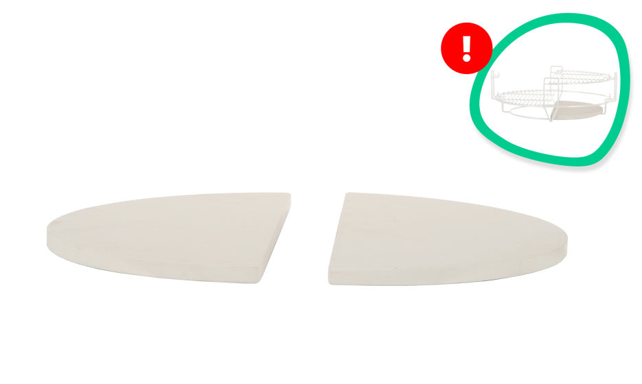 Arbaer heat shield 2x half moon for Kamado Large